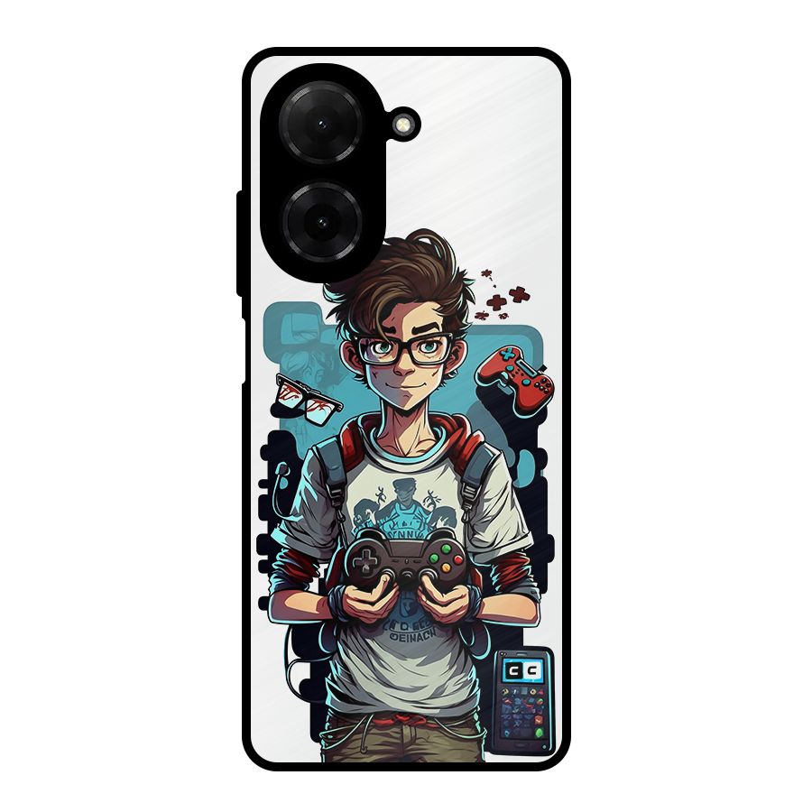 Cool Gamer Guy Metal Back Case for Redmi A5 4G