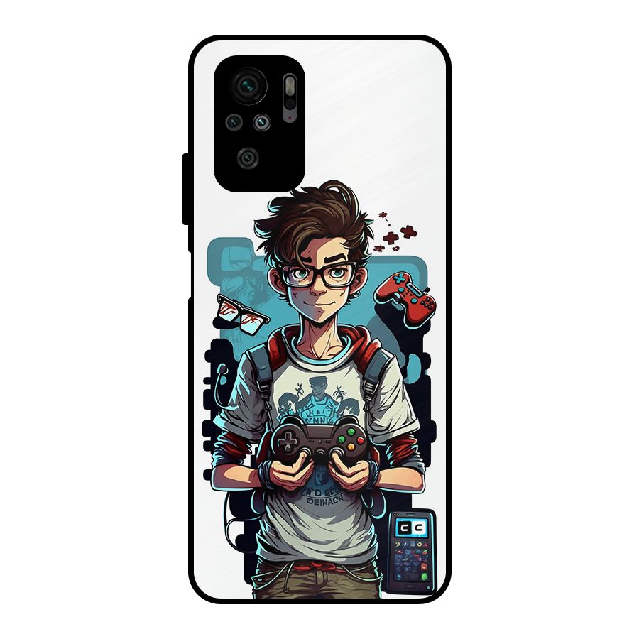 Cool Gamer Guy Metal Back Case for Redmi Note 10S
