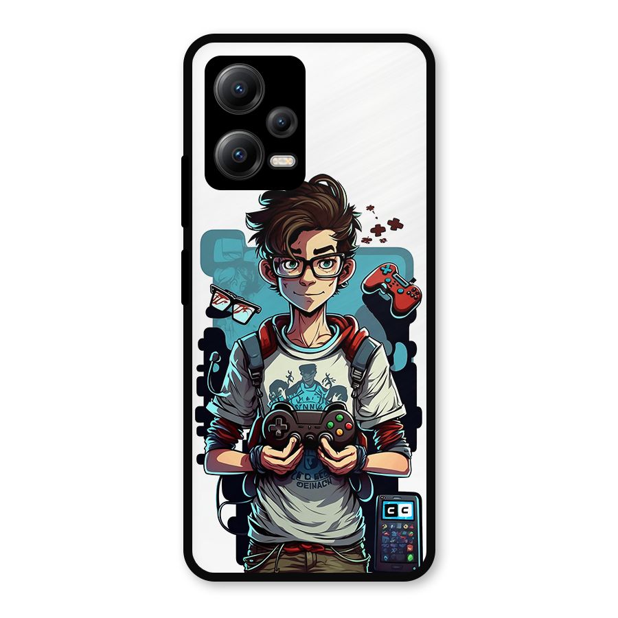Cool Gamer Guy Metal Back Case for Redmi Note 12 5G