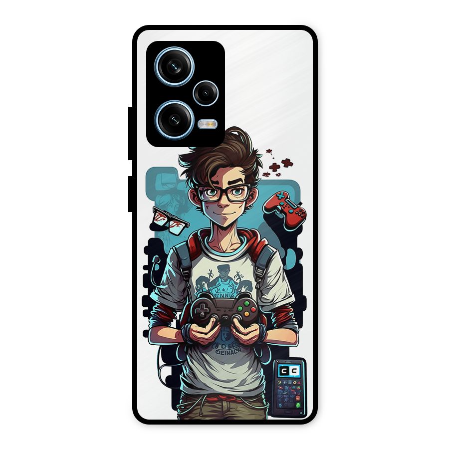 Cool Gamer Guy Metal Back Case for Redmi Note 12 Pro