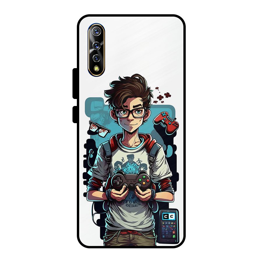 Cool Gamer Guy Metal Back Case for Vivo S1