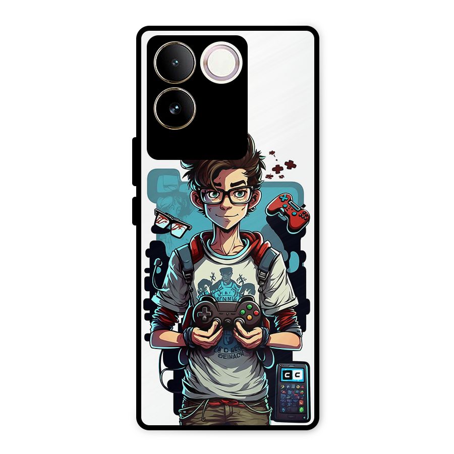Cool Gamer Guy Metal Back Case for Vivo T2 Pro
