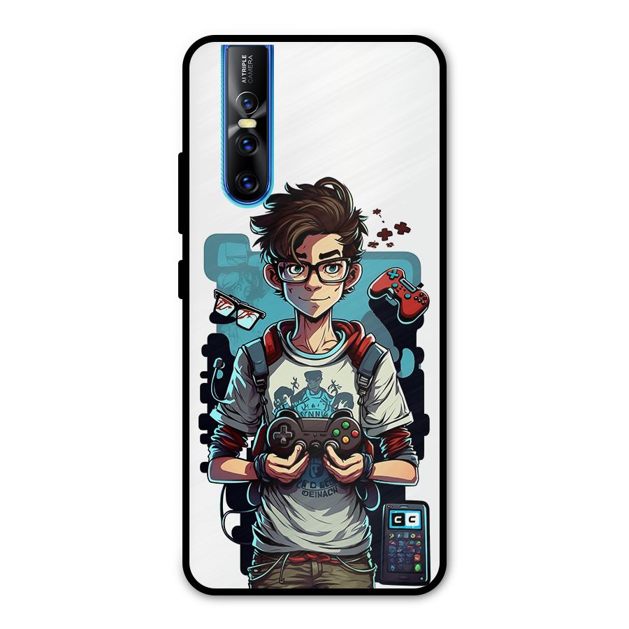 Cool Gamer Guy Metal Back Case for Vivo V15 Pro