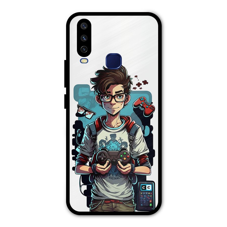 Cool Gamer Guy Metal Back Case for Vivo V17