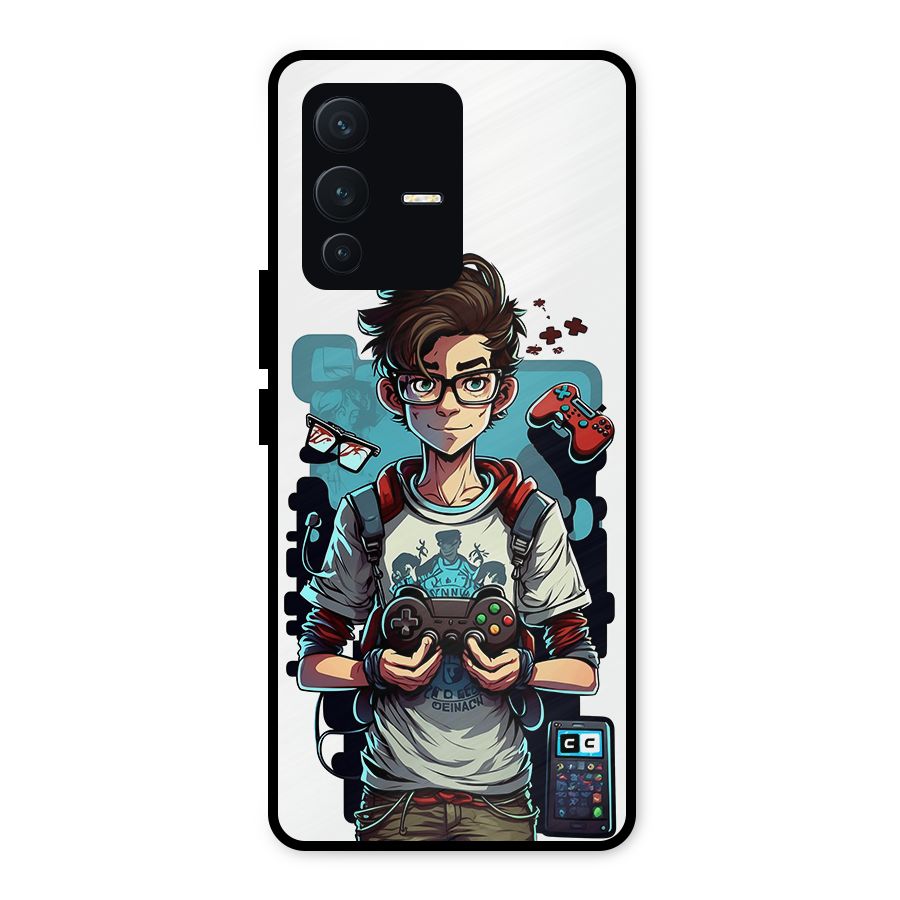 Cool Gamer Guy Metal Back Case for Vivo V23 5G