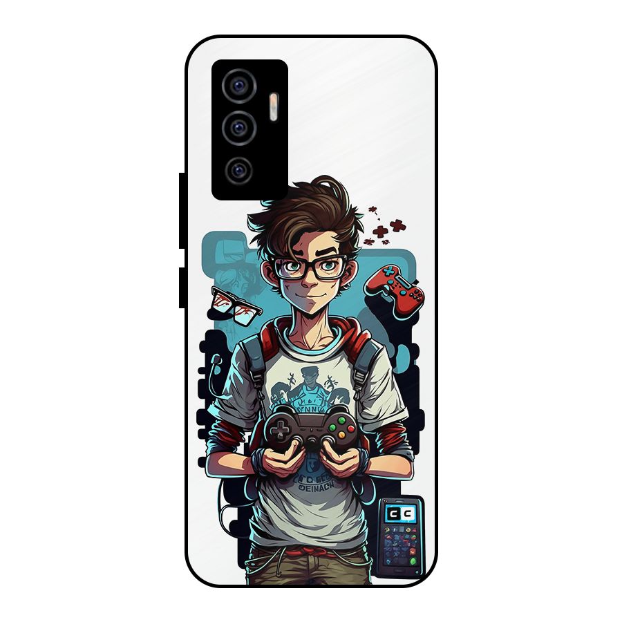 Cool Gamer Guy Metal Back Case for Vivo V23e