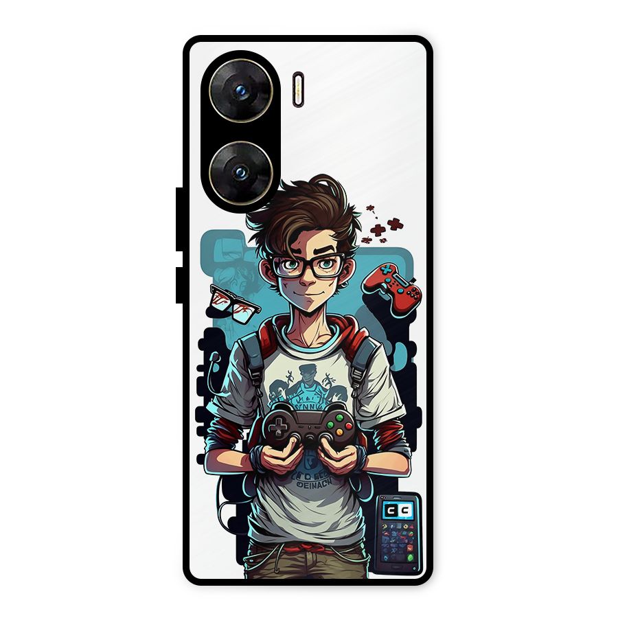 Cool Gamer Guy Metal Back Case for Vivo V29e