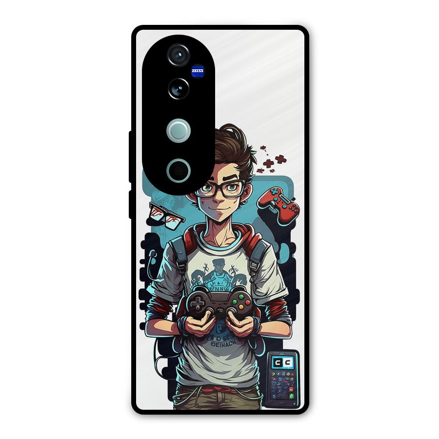 Cool Gamer Guy Metal Back Case for Vivo V40