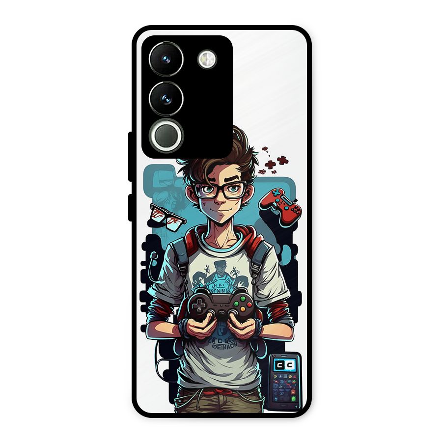 Cool Gamer Guy Metal Back Case for Vivo Y200
