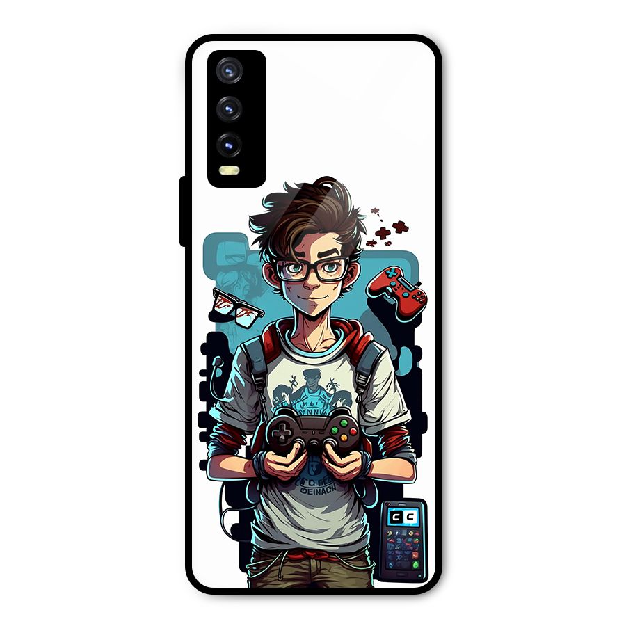 Cool Gamer Guy Metal Back Case for Vivo Y20g