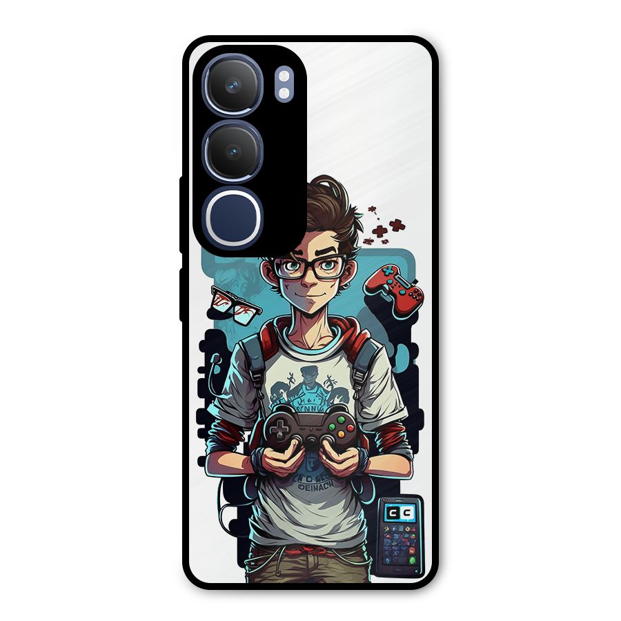 Cool Gamer Guy Metal Back Case for Vivo Y29