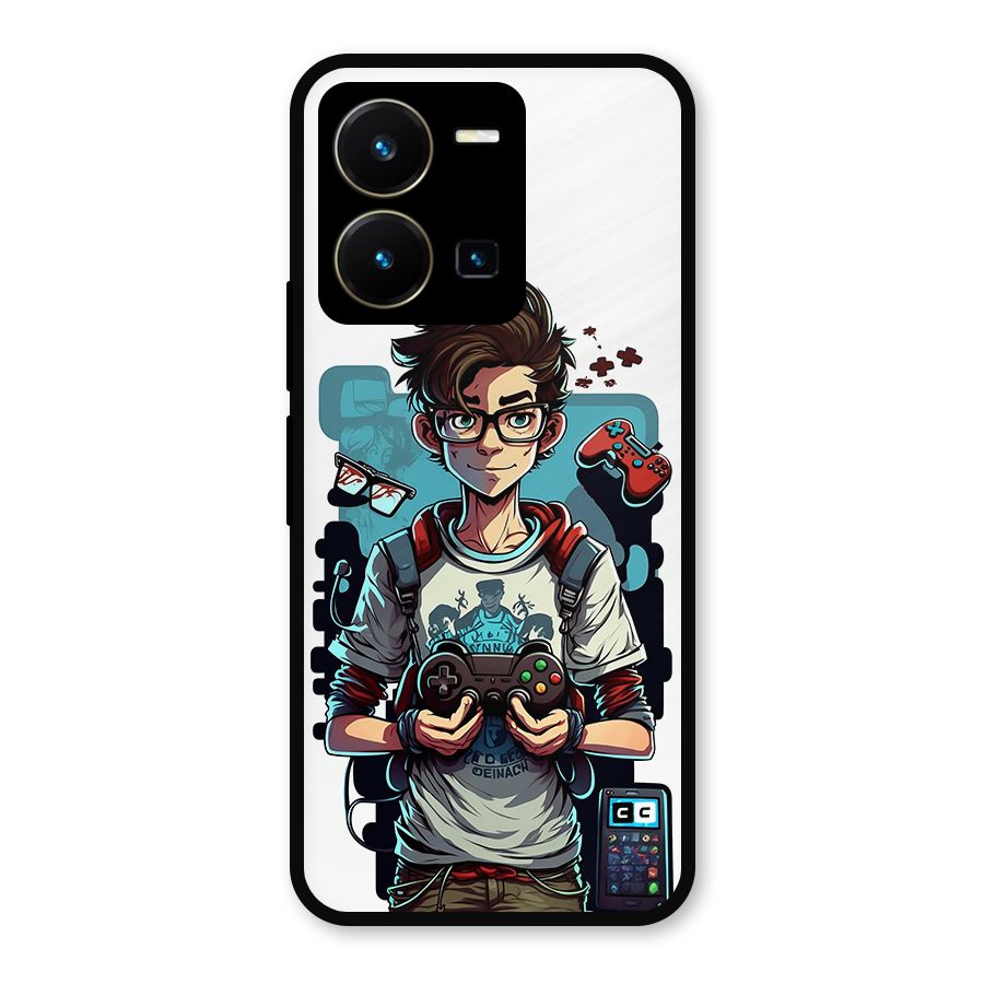 Cool Gamer Guy Metal Back Case for Vivo Y35