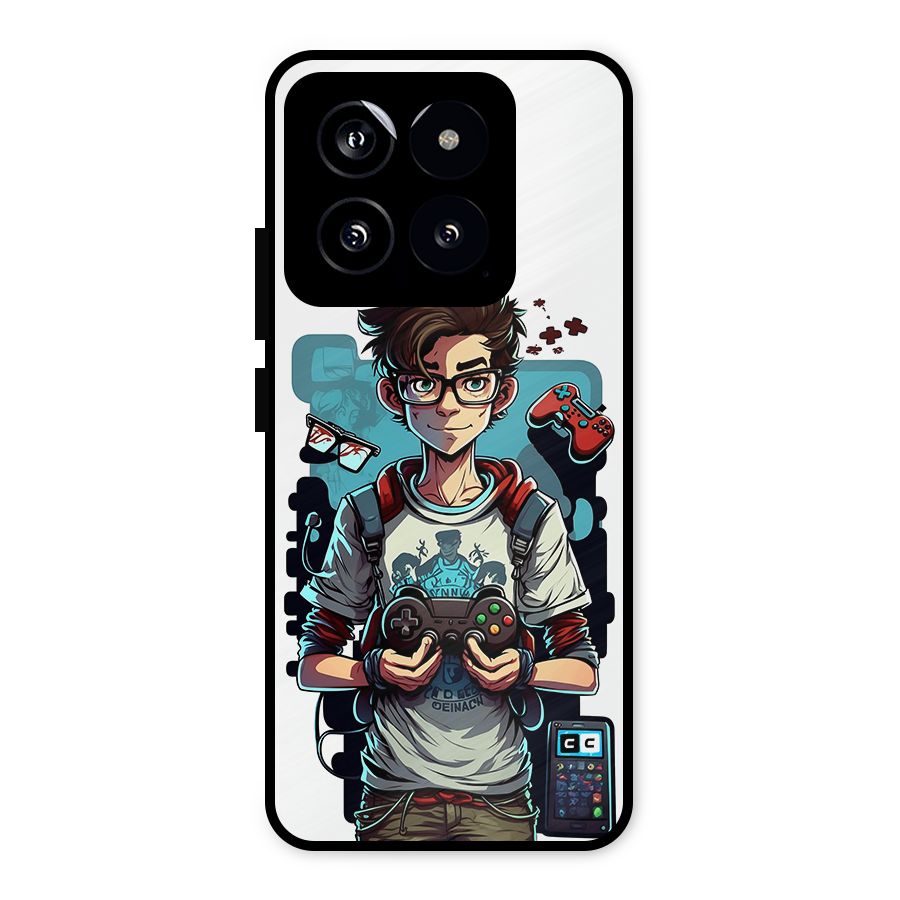 Cool Gamer Guy Metal Back Case for Xiaomi 14
