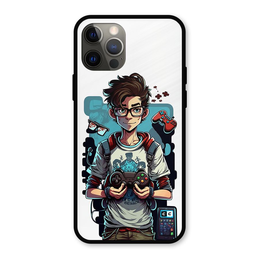 Cool Gamer Guy Metal Back Case for iPhone 12 Pro