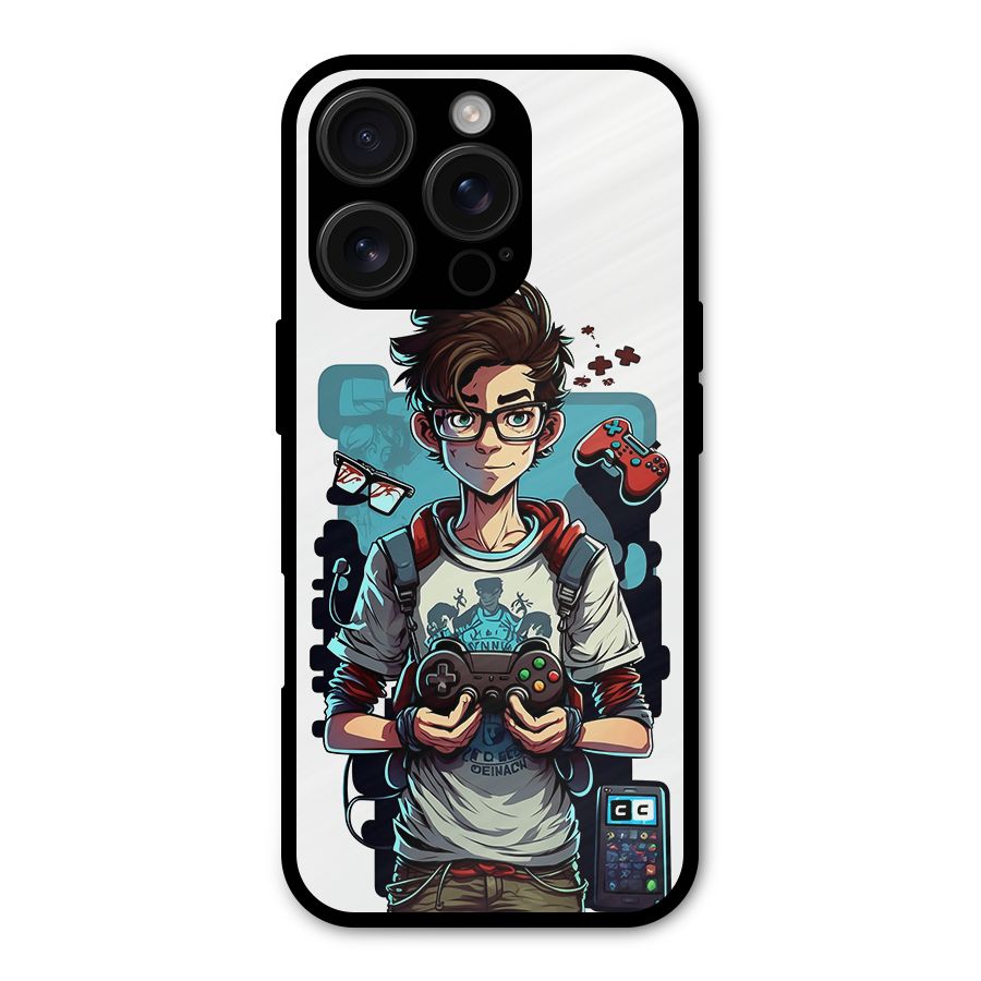Cool Gamer Guy Metal Back Case for iPhone 16 Pro