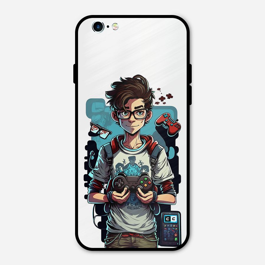 Cool Gamer Guy Metal Back Case for iPhone 6 6s