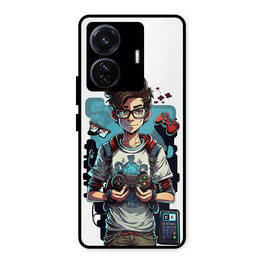 Cool Gamer Guy Metal Back Case for iQOO Z6