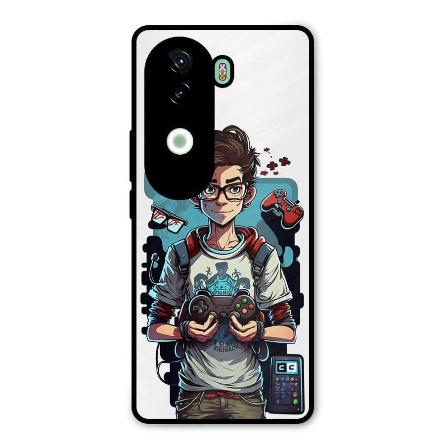 Cool Gamer Guy Metal Back Case for iQOO Z9s