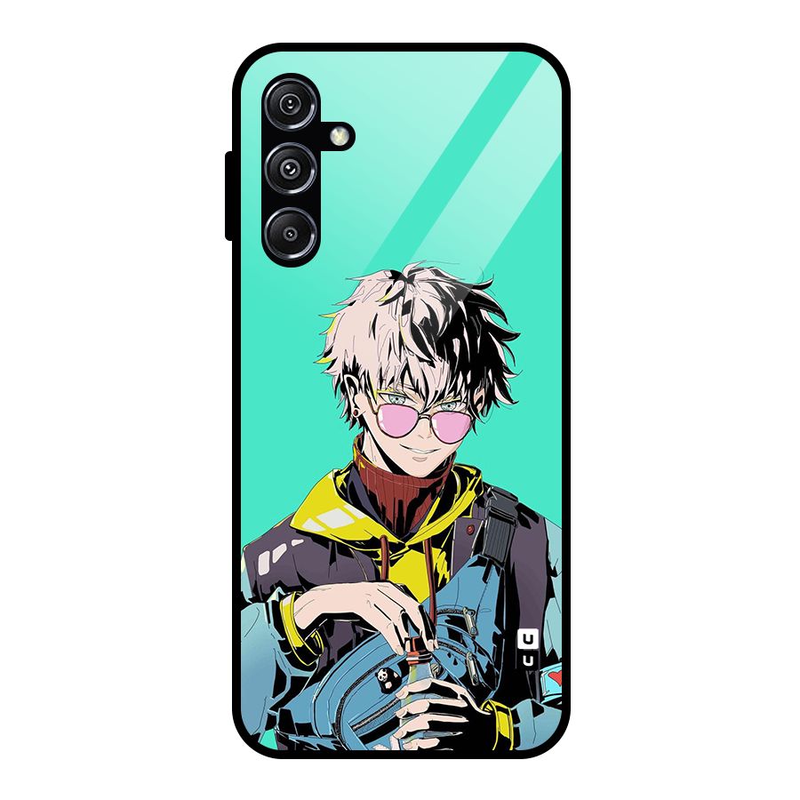Cool Gojo Glass Back Case for Galaxy M34 5G
