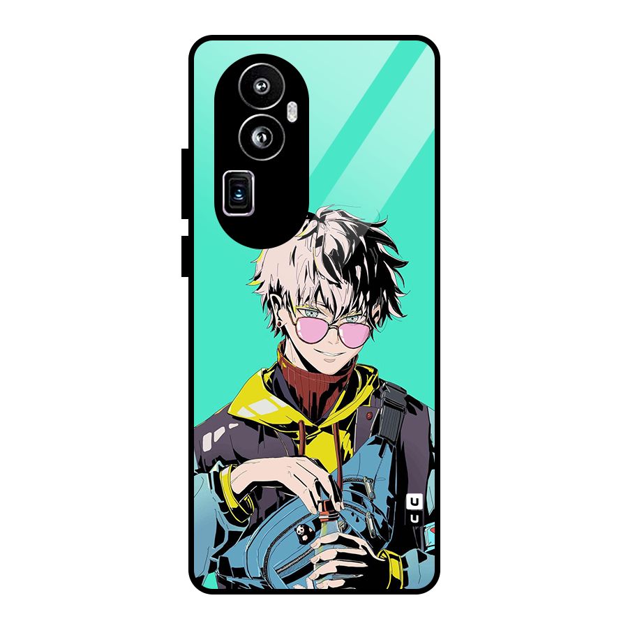 Cool Gojo Glass Back Case for Oppo Reno10 Pro Plus
