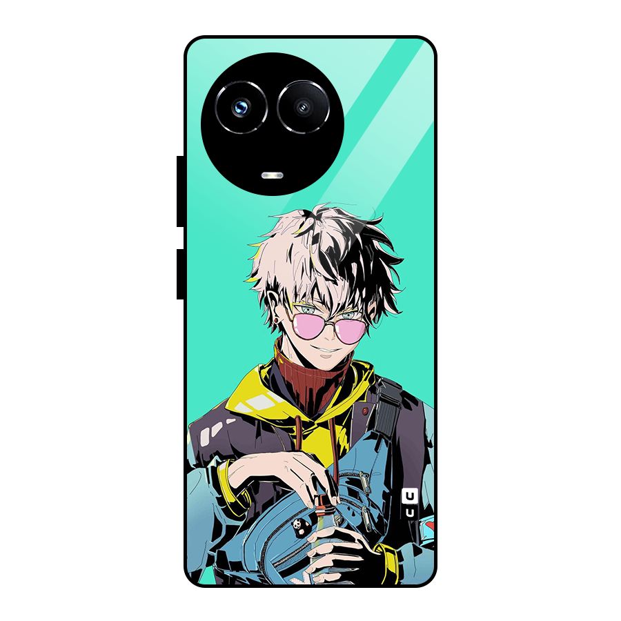 Cool Gojo Glass Back Case for Realme 11X