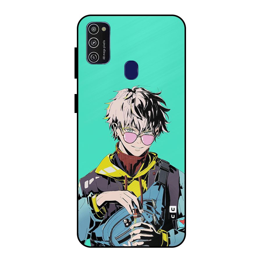 Cool Gojo Metal Back Case for Galaxy M30s