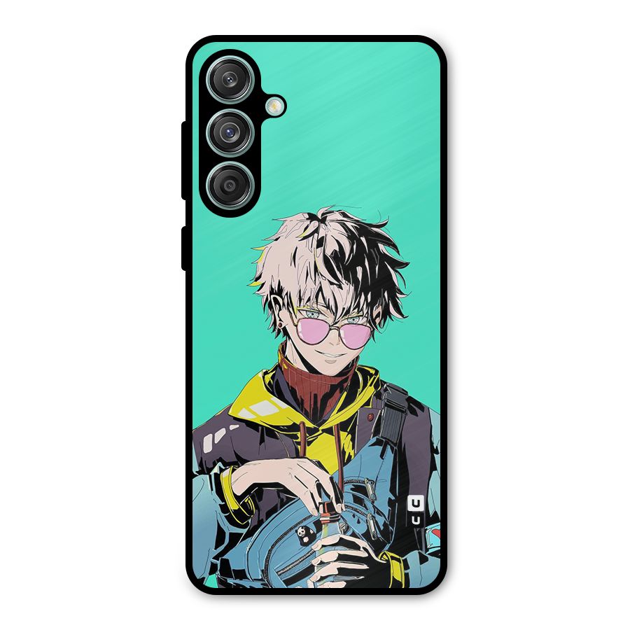 Cool Gojo Metal Back Case for Galaxy M55 5G