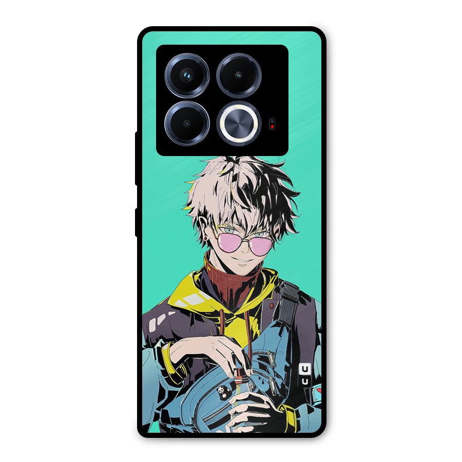 Cool Gojo Metal Back Case for Infinix Note 40 5G