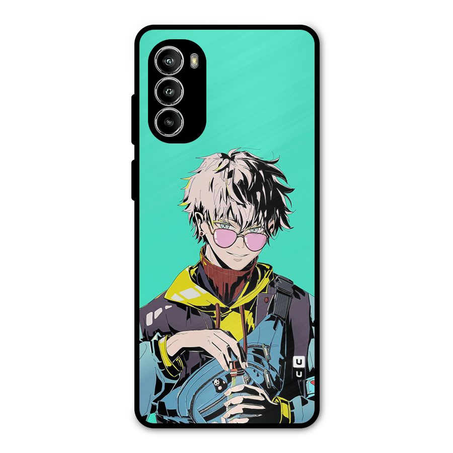 Cool Gojo Metal Back Case for Moto G52