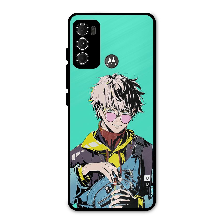 Cool Gojo Metal Back Case for Moto G60