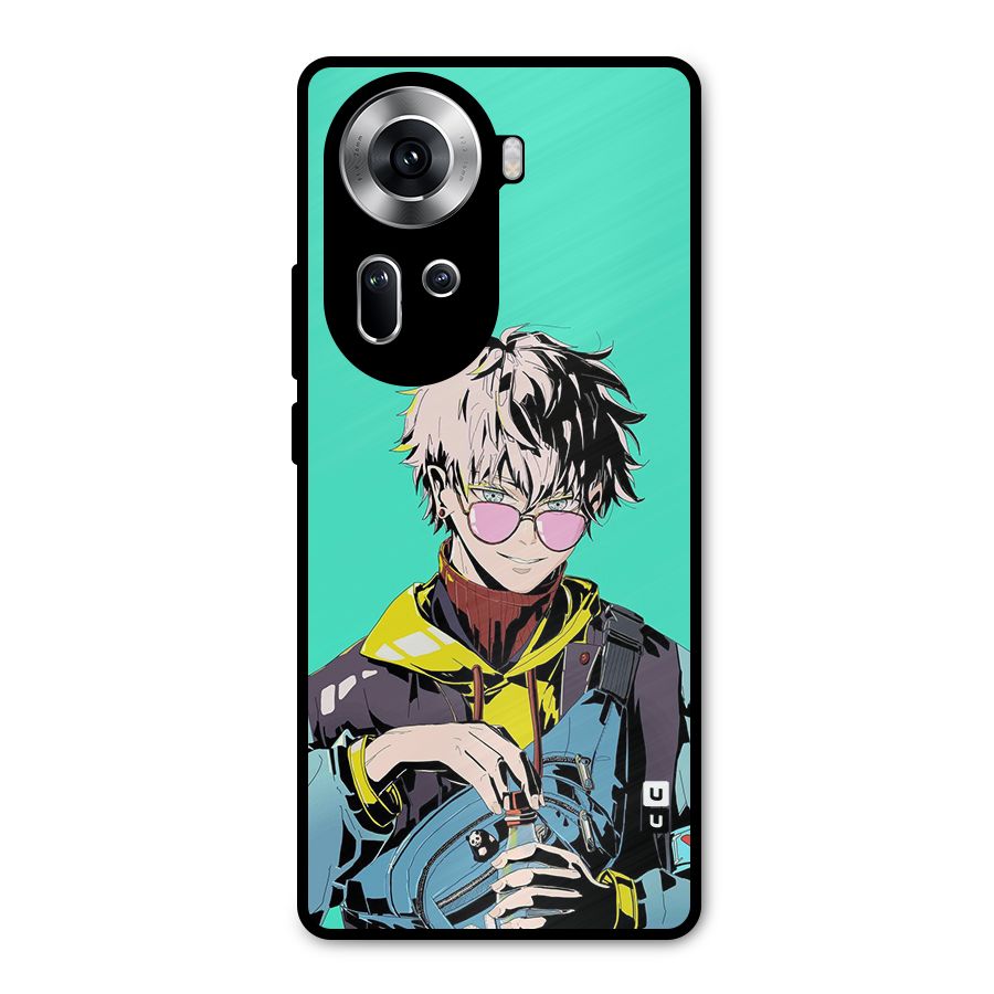 Cool Gojo Metal Back Case for Oppo Reno11 5G