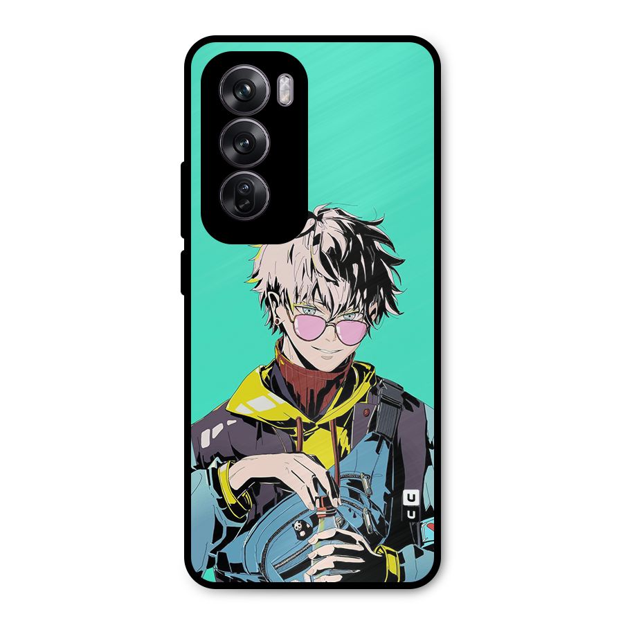 Cool Gojo Metal Back Case for Oppo Reno12 Pro