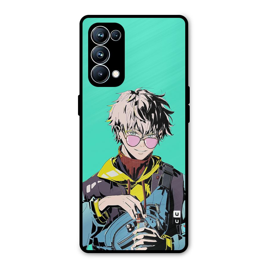 Cool Gojo Metal Back Case for Oppo Reno5 Pro 5G