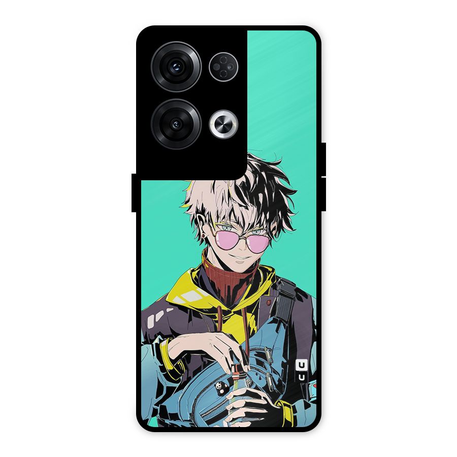 Cool Gojo Metal Back Case for Oppo Reno8 Pro 5G