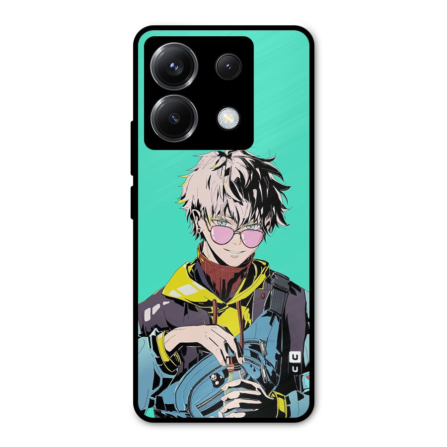 Cool Gojo Metal Back Case for Poco X6