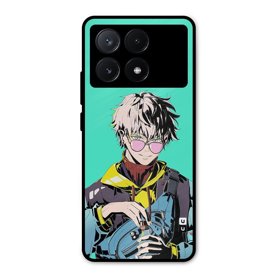Cool Gojo Metal Back Case for Poco X6 Pro