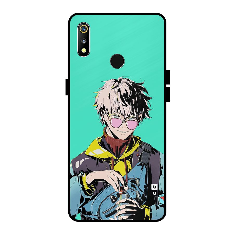 Cool Gojo Metal Back Case for Realme 3
