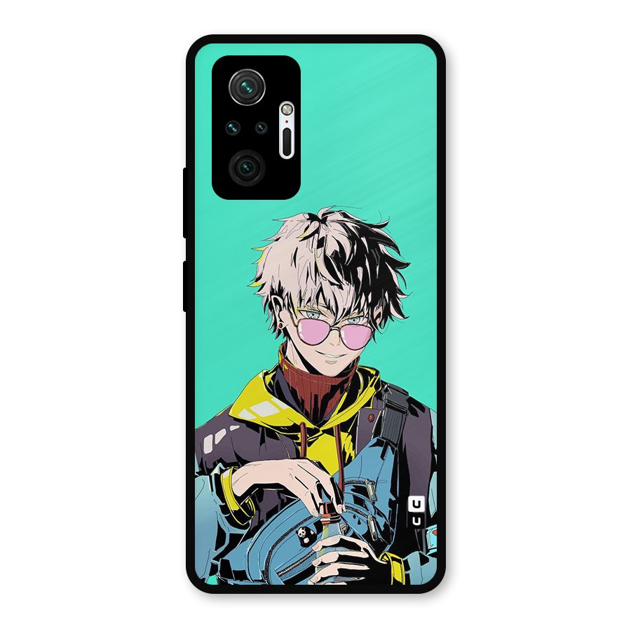 Cool Gojo Metal Back Case for Redmi Note 10 Pro Max