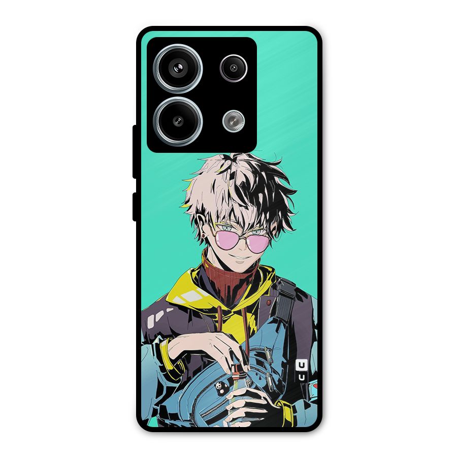 Cool Gojo Metal Back Case for Redmi Note 13 Pro 5G