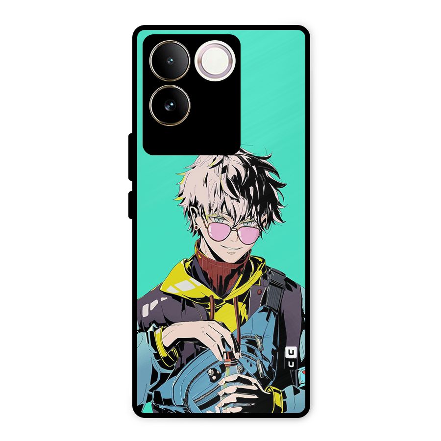 Cool Gojo Metal Back Case for Vivo T2 Pro