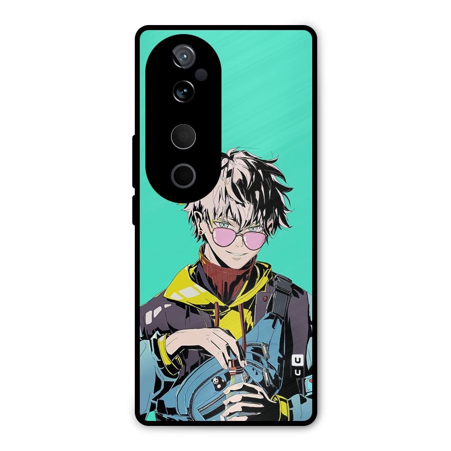 Cool Gojo Metal Back Case for Vivo T3 Ultra