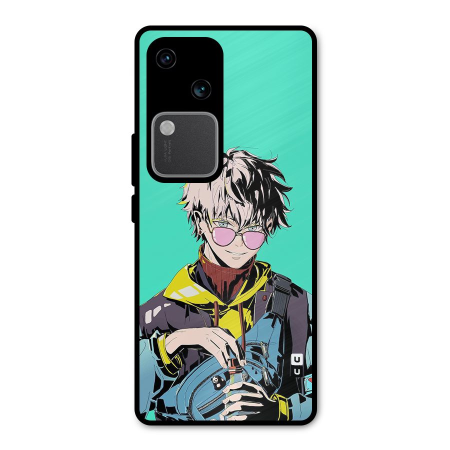 Cool Gojo Metal Back Case for Vivo V30