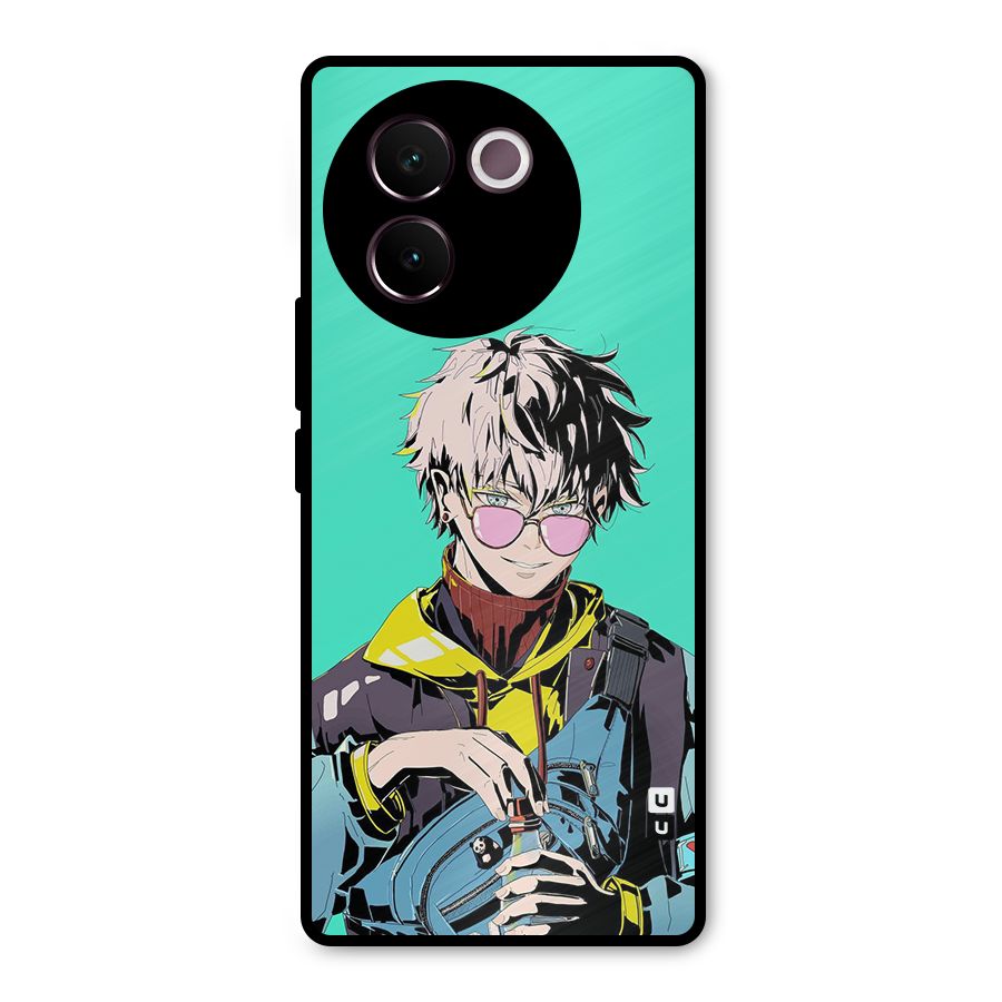 Cool Gojo Metal Back Case for Vivo V30e