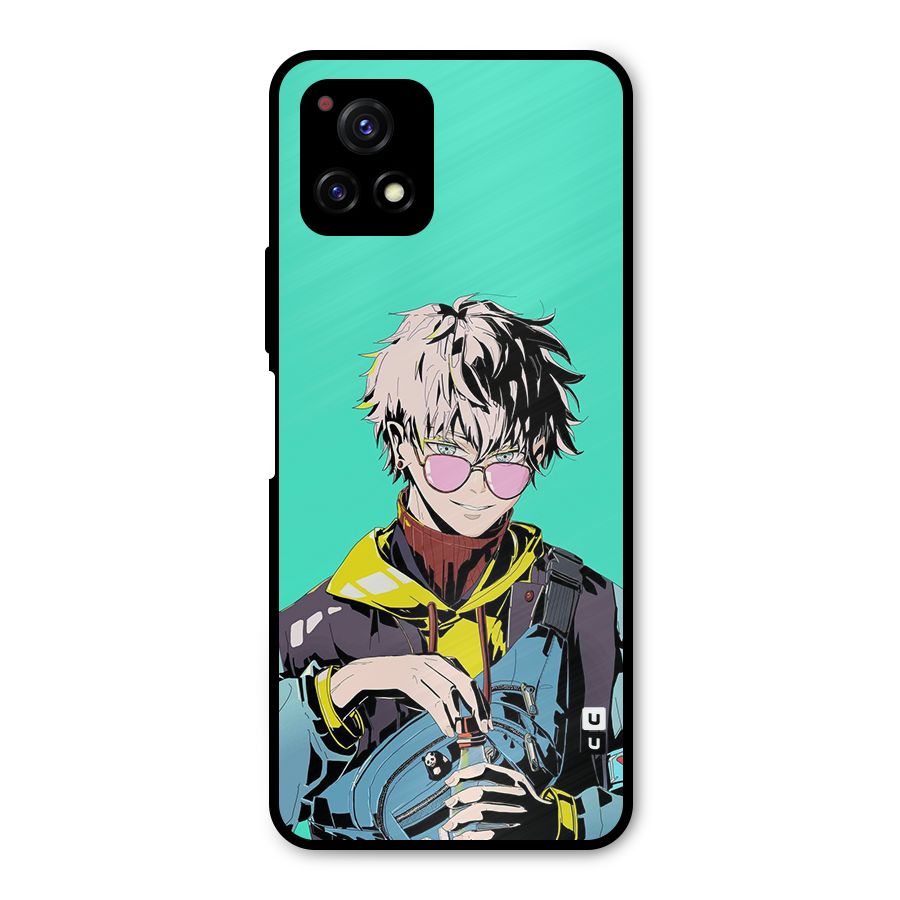 Cool Gojo Metal Back Case for Vivo Y72 5G