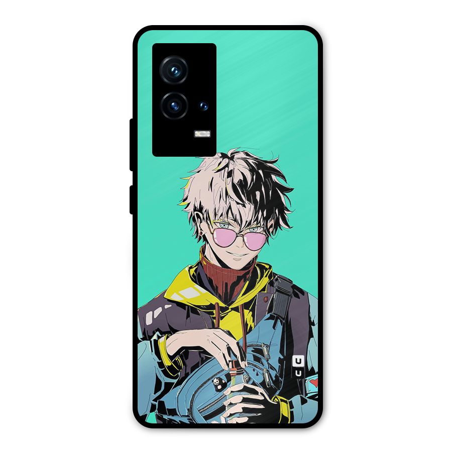 Cool Gojo Metal Back Case for iQOO 9 5G