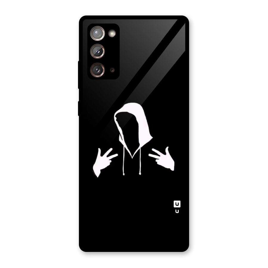 Cool Hoodie Silhouette Glass Back Case for Galaxy Note 20