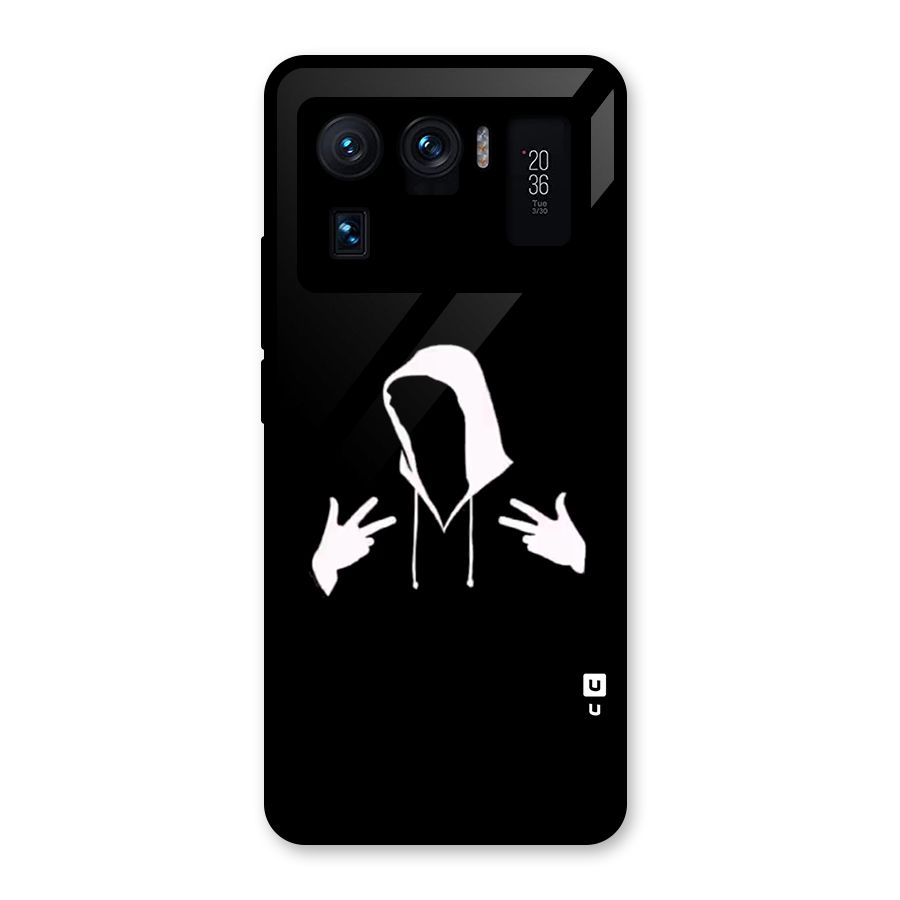 Cool Hoodie Silhouette Glass Back Case for Mi 11 Ultra