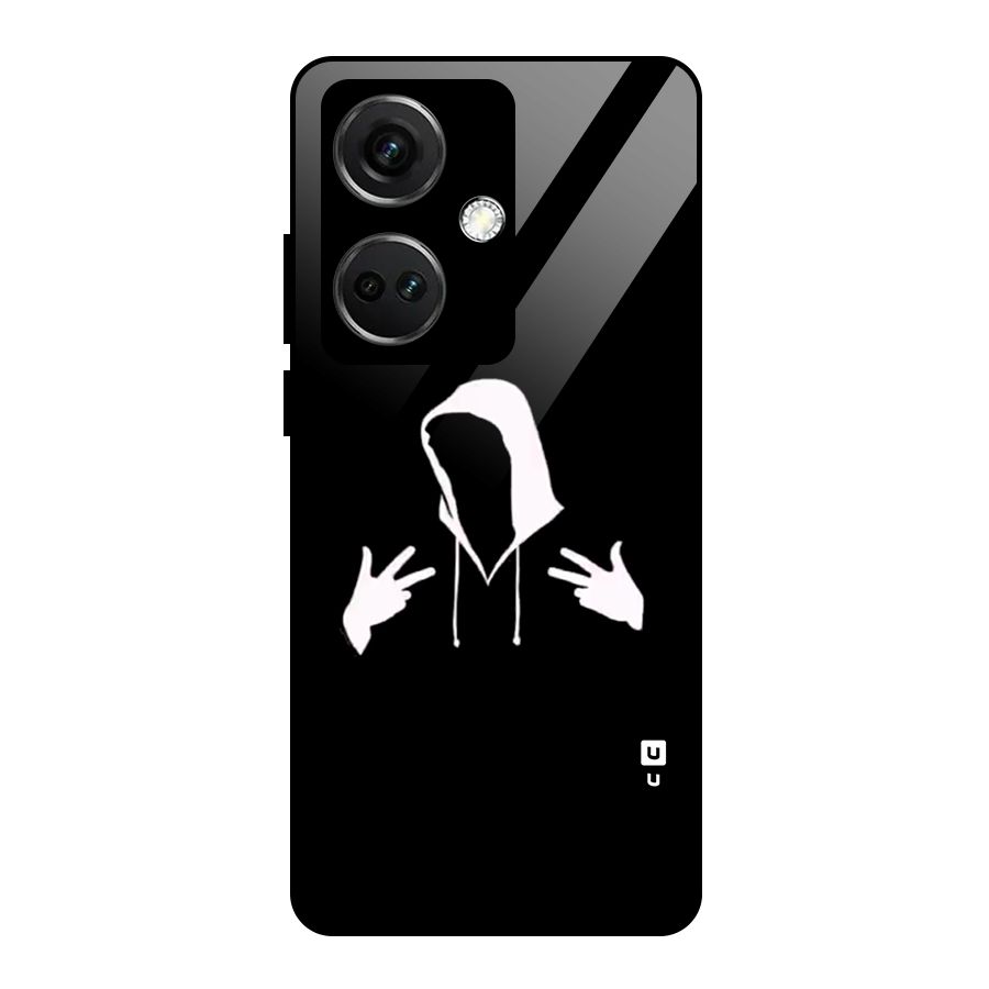 Cool Hoodie Silhouette Glass Back Case for OnePlus Nord CE 3 5G