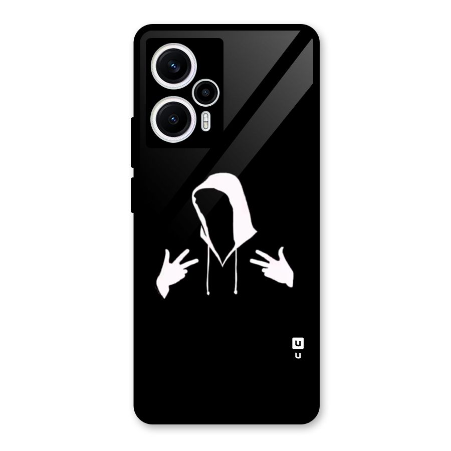 Cool Hoodie Silhouette Glass Back Case for Poco F5