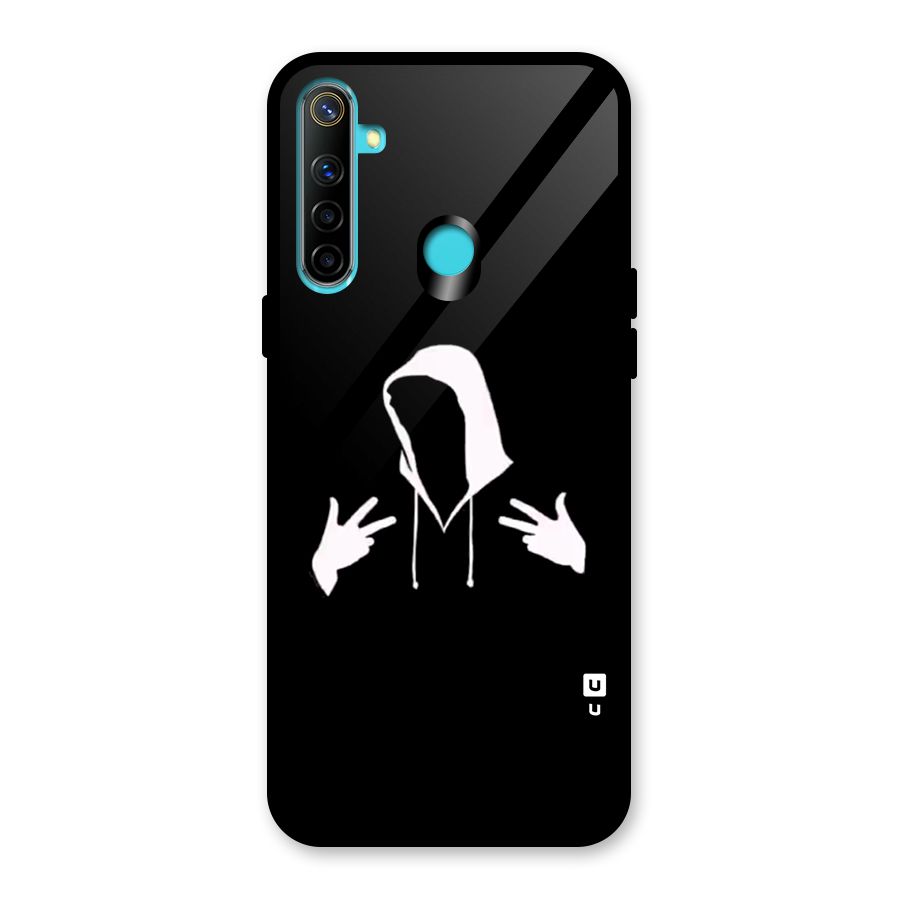 Cool Hoodie Silhouette Glass Back Case for Realme 5